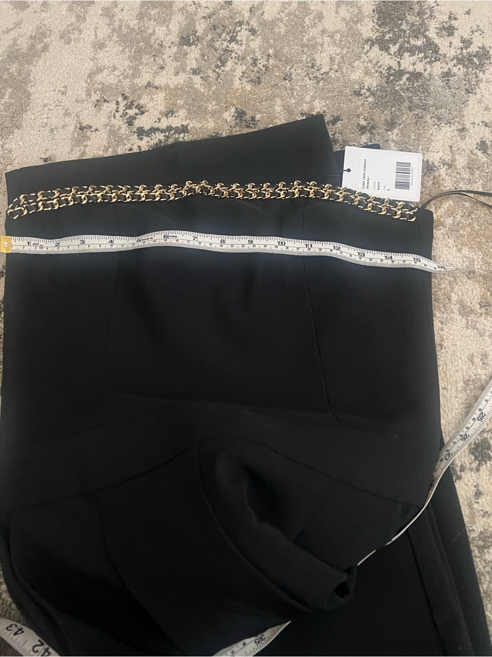 Generation Love Black Jumpsuit with Gold Chain Top Accent Strapless NWT - Picture 3 of 10